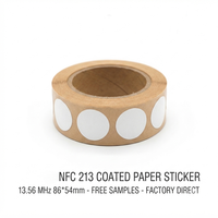 Mini-étiquette NFC 213 en papier couché, autocollant RFID HF 13,56 MHz pour suivi d'actifs industriels, impression personnalisée, contrôle d'accès, échantillons gratuits