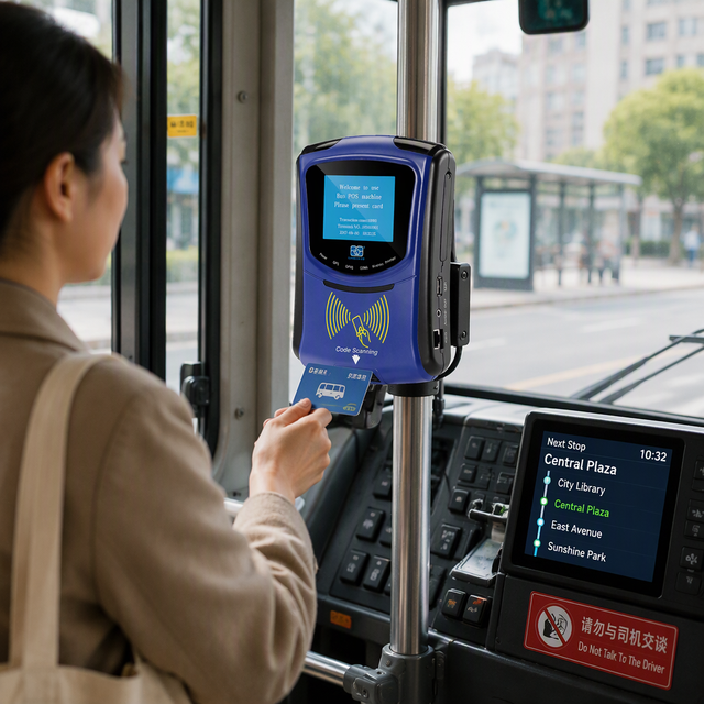 Pos Tap and Go Manufacturer Handheld Pos Terminal Bus Prepaid Ticket Machine for School Attendance System Rfid