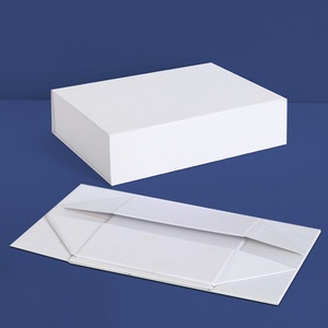 Cajas de Embalaje Plegables para Sets de Regalo, ODM, Caja de Regalo Magnética Plegable de Una Pieza, Caja de Regalo de Cartón Plegable Reciclable, Negra y Blanca - Product Image 4