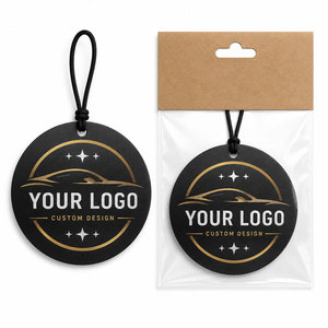 Diffuseur de parfum pour voiture personnalisé avec logo rond, différentes senteurs, parfum de voiture suspendu en papier, portable, longue durée - Product Image 2