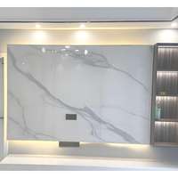 Panneau Mural Moderne en PVC, Ignifuge et Étanche, Effet Marbre pour la Décoration Intérieure de Salles de Bain, Salons, Hôtels et Maisons