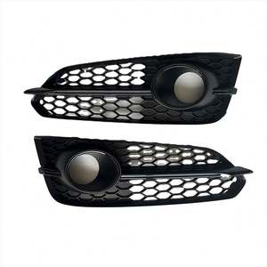 Cache de phare antibrouillard avec bande chromée ABS Neuf pour Audi <span class=keywords><strong>A8</strong></span> <span class=keywords><strong>Sline</strong></span> 2015-2018 OEM 4H0807679/4H0807680 Grille de phare antibrouillard noire - Product Image 1