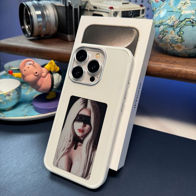 New Smart DIY Digital E Ink Phone case  Nfc Phone case for iPhone 15 14 13 12 11 Pro Max Mobile Phone case