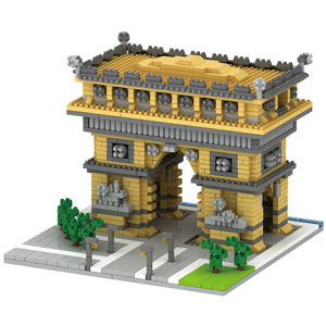 Modèle de blocs de construction Micro Castle avec tours et jardins, jouet éducatif pour enfants, décoration de chambre pour collectionneurs, cadeau - Product Image 4
