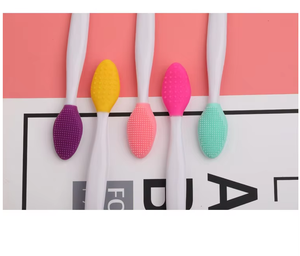 Private Label Double Side Soft Silicone <strong>Lip</strong> Scrub Tool Nose Blackhead Remove <strong>Brush</strong> Exfoliating <strong>Lip</strong> <strong>Brush</strong> Nose <strong>Cleaning</strong> <strong>Brush</strong> - Product Image 6