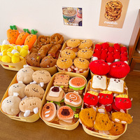 Porte-clés en peluche hamburger mignon, pendentif alimentaire doux et kawaii, breloque pour sac à dos, cadeau d'anniversaire, souvenir de fête pour enfants, taille mini