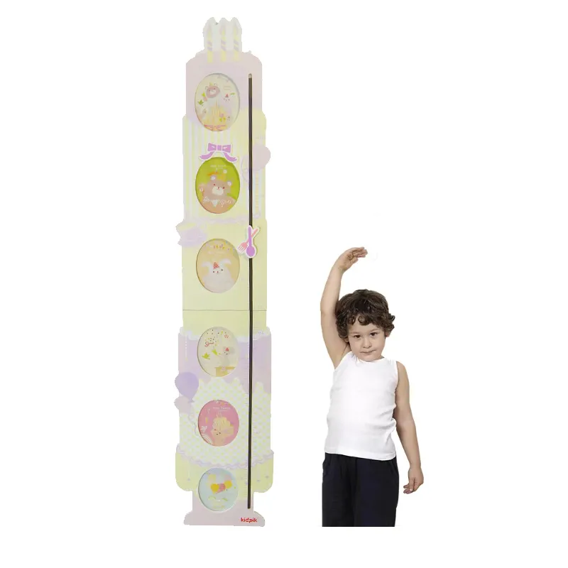 Wooden Height Growth Chart to Measure Baby Get Taller Wood Ruler Cartoon Height Ruler Cake Pattern Style Growth Chart For Kids