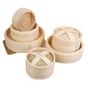 Vaporera de Bambú Moso para <span class=keywords><strong>Dim</strong></span> <span class=keywords><strong>Sum</strong></span> <span class=keywords><strong>Cantonés</strong></span>, Rejilla para Panecillos al Vapor, Utensilio Tradicional Chino para Cocinar al Vapor, Tapa de Bambú para Cocina de Gas - Product Image 1