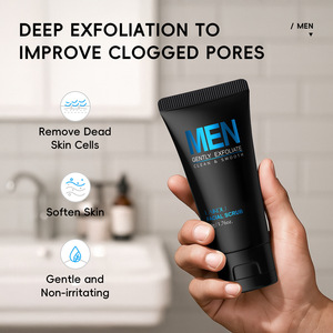 LAIKOU Gommage Visage Exfoliant Doux <span class=keywords><strong>pour</strong></span> Hommes – Élimine <span class=keywords><strong>les</strong></span> <span class=keywords><strong>Points</strong></span> <span class=keywords><strong>Noirs</strong></span>, Réduit <span class=keywords><strong>les</strong></span> Pores Dilatés, l'Excès de Sébum et la Peau Rugueuse et Terne – Peau Propre et Fraîche 50g - Product Image 4
