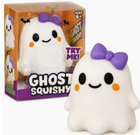 Jouet à presser en forme de fantôme Kawaii, vente en gros, décoration d'Halloween, jouet anti-stress, cadeau de fête pour enfants