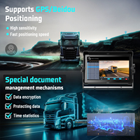 Moniteur LCD IPS étanche VD 10,1 pouces avec caméra de sécurité GPS BSD 4 canaux, écran partagé et contrôle à distance Wi-Fi pour camions et voitures