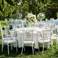 Chaises pliantes Chiavari de qualité commerciale, empilables, en plastique, design traditionnel, haute qualité, pour mariages, banquets, extérieur