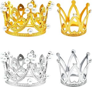 Decoración para Pasteles, Corona de Perlas para Fiesta de Cumpleaños de Princesa, Tiara para Fiesta de Cumpleaños - Product Image 1