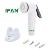 Ensemble de douche IFAN en ABS blanc avec tuyau de douche extérieur à double boucle