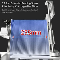 Trancheuse à viande électrique commerciale Welldone 270W, lame en acier inoxydable de 12 pouces, nouvelle épaisseur réglable, semi-automatique pour viande congelée