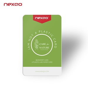 Nexqo độc quyền bền vững thân thiện với môi giấy cho kiểm soát truy cập thẻ biopaper 13.56MHz <span class=keywords><strong>RFID</strong></span>/<span class=keywords><strong>NFC</strong></span> thẻ chìa khóa cho khách sạn - Product Image 1