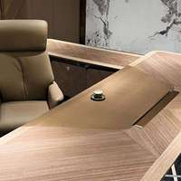 Bureau de direction en bois massif de style chinois moderne, bureau modulaire pour la maison avec tiroir de rangement pour dossiers