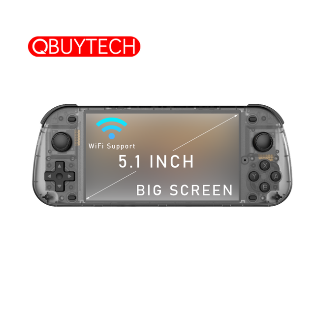 WIFI Original R50S 5.1 Inch HD Display Retro Handheld Game Console 64GB Linux WIFI Handheld Game Player Big Screen 64GB 128GB
