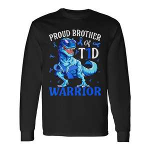 Proud Brother Of A T1D Warrior T Rex T-shirt à manches longues - Product Image 1