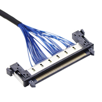 Haute qualité personnalisé 50 ohms IPX LVDS Micro assemblage de câble coaxial 20pin 60pin conducteur en cuivre faisceau de câbles isolation en PVC