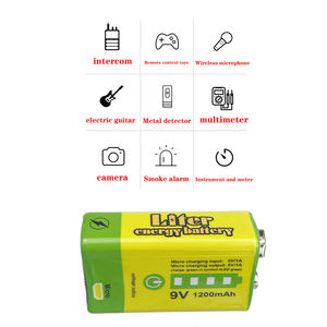 <span class=keywords><strong>Batteria</strong></span> <span class=keywords><strong>Ricaricabile</strong></span> Personalizzata <span class=keywords><strong>9V</strong></span> 1200mAh agli Ioni di Litio con Porta di Ricarica e Scarica Micro USB - Product Image 3