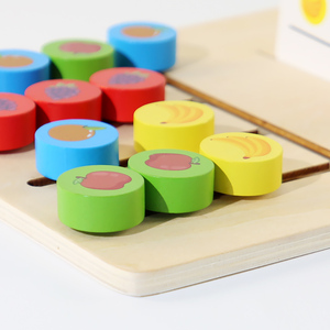 La nuova battaglia di legno camminare <span class=keywords><strong>frutta</strong></span> labirinto bordo colore di ordinamento gioco interattivo educativi giocattoli di apprendimento per i bambini - Product Image 5