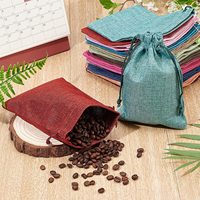 Sac cadeau rétro en jute et lin avec cordon de serrage pour Noël, Halloween, mariage, anniversaire, fête, emballage cadeau, grand sac en toile de jute