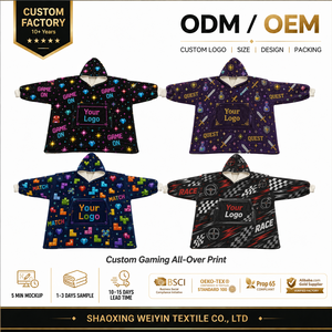 Wholesale Kids Adult Soft Warm Sweatshirt <strong>Hooded</strong> <strong>Blankets</strong> Games Race Printed Oversized Wearable Hoodie <strong>Blanket</strong> - Product Image 6