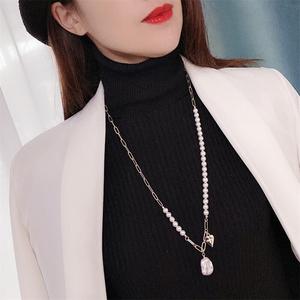 Collier en perles d'eau douce tendance, design de niche, chaîne de pull baroque de luxe personnalisée Zhizhen, sans collision - Product Image 3