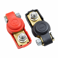 Connecteurs de bornes de batterie en laiton, pince positive et négative pour borne supérieure, 12V/24V, pour automobile, camion, SUV, marine, usage intensif
