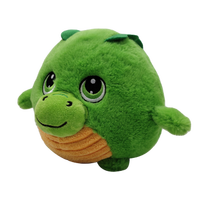 Usine de vente chaude sur mesure ronde en peluche douce oreiller en peluche dino de haute qualité
