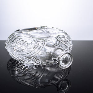 Bouteille de liqueur ronde en <span class=keywords><strong>verre</strong></span> soufflé gravée, bon marché, brandy, 1000 ml - Product Image 4