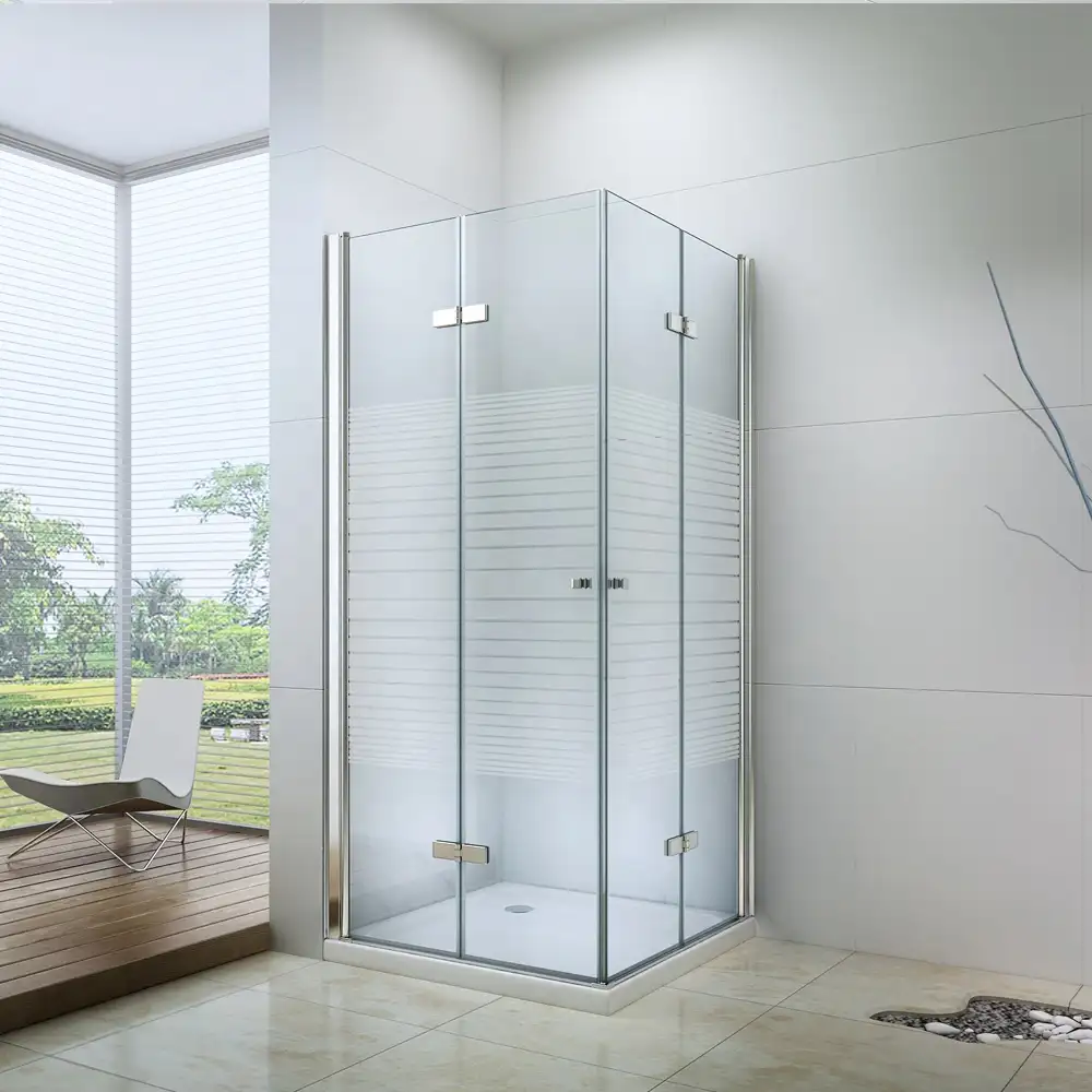 Cabina de ducha de cristal plegable para baño, accesorio portátil de alta calidad, gran oferta