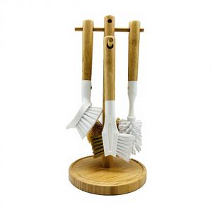 Juego de 5 Cepillos de Limpieza Multiusos para Cocina con Cerdas de Nailon y Soporte de Bambú Ecológico - Product Image 1