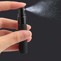 Atomizador de Perfume Portátil Negro Mate de 5ml 10ml, Tubo Recargable de Vidrio, Pulverizador de Perfume de Viaje con Niebla Fina, Personalizado con Serigrafía