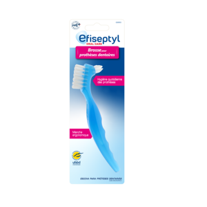 Brosse à prothèses dentaires, brosse de nettoyage pour prothèses, brosse à double tête, brosse ergonomique pour prothèses dentaires - Product Image 1