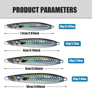 Esca <span class=keywords><strong>da</strong></span> <span class=keywords><strong>Pesca</strong></span> in Metallo 20g/35g/45g/55g, Cucchiaino Pesante per Jigging, per Acqua Salata e Dolce, Tonno, <span class=keywords><strong>Spigola</strong></span>, Esca per Lancio - Product Image 2
