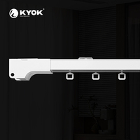 KYOK Cuerda Ventana Cortina Riel Moderno Simple Forma Blanco Cortina Rieles para decoración de interiores
