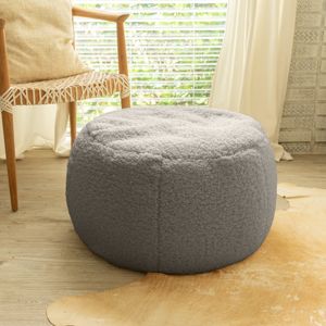 DB Jaxx Ellis Grand pouf en peluche faux agneau fumé pouf en peau de mouton pour un design intérieur moderne - Product Image 4