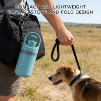 Ramasse-crottes portable écologique en plastique de type griffe avec distributeur de sacs à crottes intégré pour chiens de petite, moyenne et grande taille