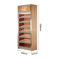 Vitrine à cigares haut de gamme en bois de cèdre espagnol pour boutique de cigares, salle à cigares, humidor