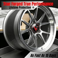 Jantes forgées VeroX G025 Style Deep Lip, finition usinée argentée, 18-22 pouces, 5x114.3 5x112 5x120 pour voitures de performance JDM et européennes