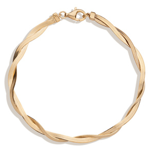 Gemnel Custom Trendy buon prezzo di alta qualità personalizzato alla rinfusa 925 argento Twist bracciale a spina di pesce - Product Image 1