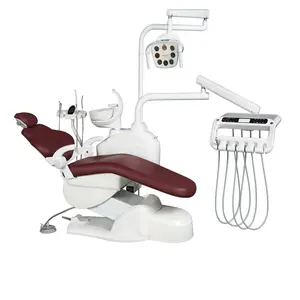 Unidad de silla dental integral con lámpara LED de lujo, alto lux y con escarificador de cámara