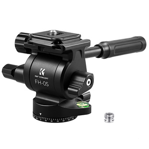 K&F <span class=keywords><strong>Concept</strong></span> TG10 Testa Fluida per Treppiede in Lega di Alluminio Nera, Superficie Liscia e Stabile per Riprese Video a 360° ° Supporto Pan-Tilt per Fotocamera - Product Image 1