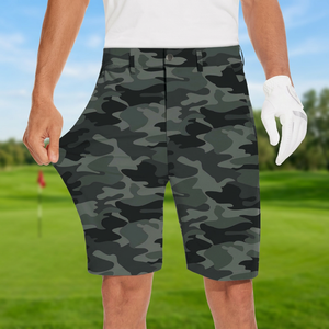 Pantalones Cortos Bermuda con Estampado de Camuflaje para Hombre, de Secado Rápido, con Bolsillos, Cintura Media, Cierre de Botones, Estilo Casual - Product Image 3