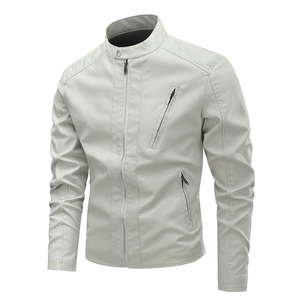 Nuova tendenza giacca di alta qualità in pelle sintetica giacca da motociclista Slim-Fit giacca da <span class=keywords><strong>uomo</strong></span> foderata di <span class=keywords><strong>pelliccia</strong></span> - Product Image 1