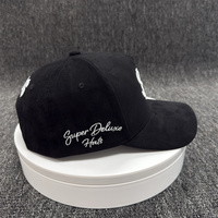 Casquette de baseball sportive en suède éponge brodée 3D avec logo personnalisé sous la visière, de haute qualité, ajustable, à structure rigide, 5 panneaux, style Dad Hat