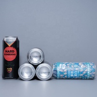 Boîte à pop en métal noir imprimée personnalisée 500ml 17oz boîte en aluminium en vrac pour boisson énergétique thé au lait et café avec extrémité ouverte facile
