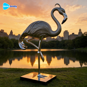 Op maat gemaakt modern gepolijst roestvrijstalen <span class=keywords><strong>Doberman</strong></span> sculptuurmodel met aangepaste kleuren en spiegelglans voor buitendecoratie - Product Image 6